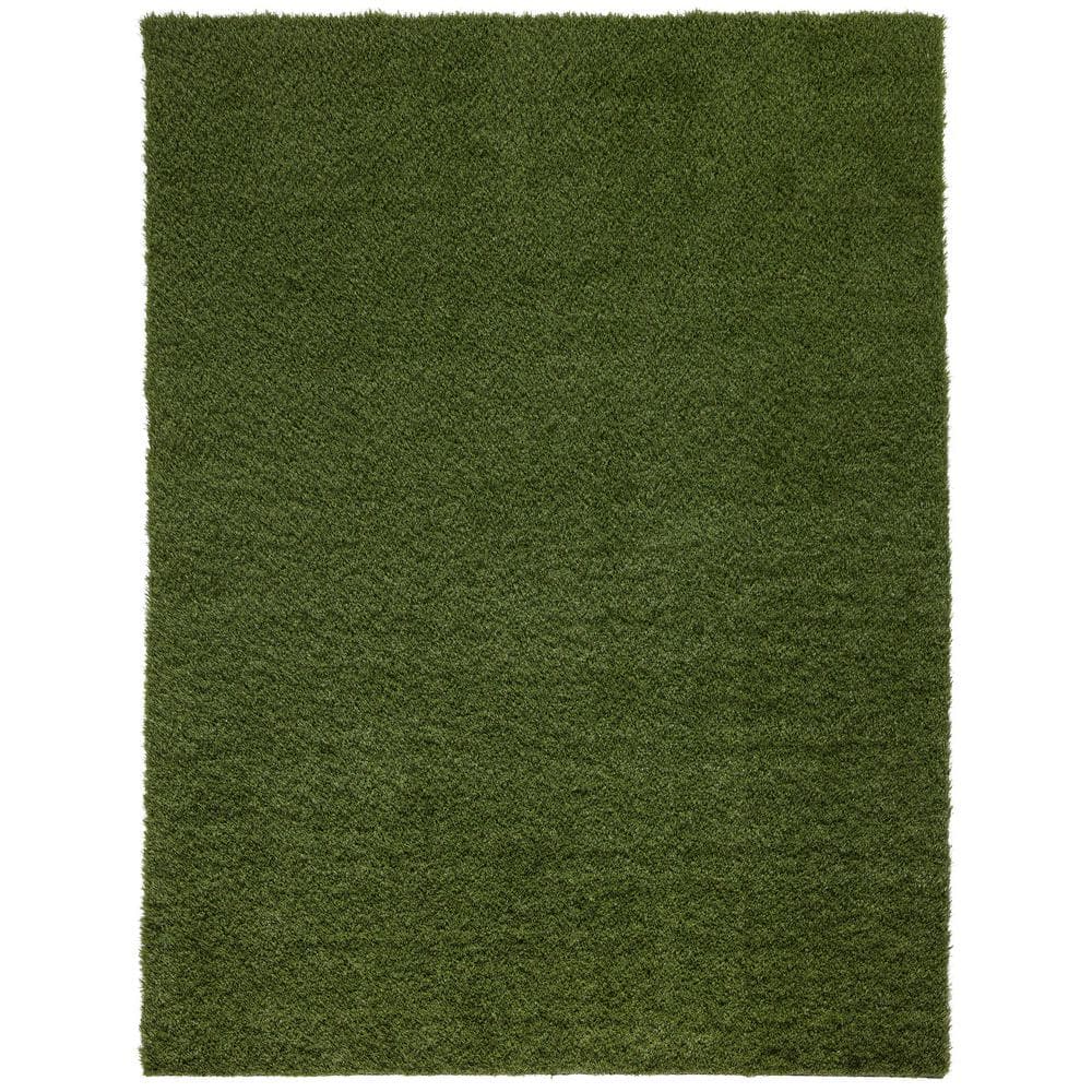 Soft Fescue 6 ft. x 12 ft. Green Artificial Grass Rug - Hercitys