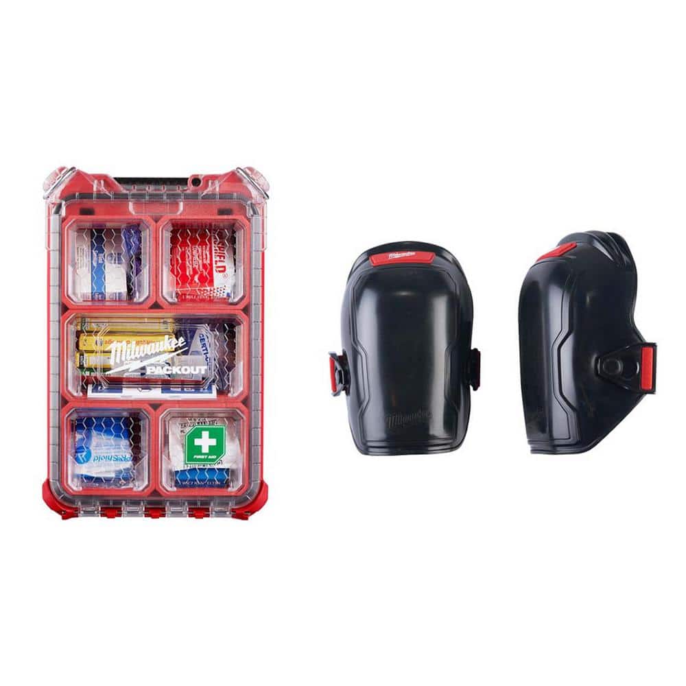 Class A Type 3 Compact Packout First Aid Kit (79-Piece) with High Performance Stabilizing Shell Knee Pad - Hercitys