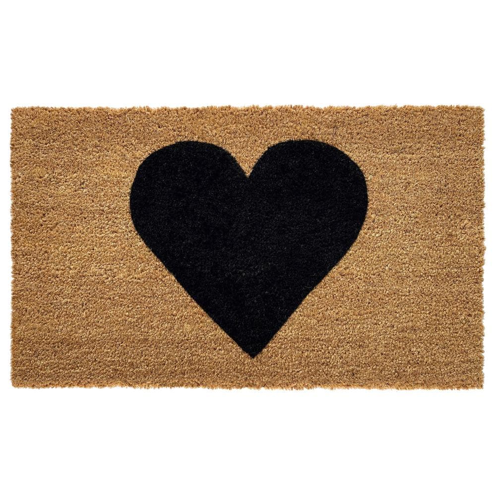 Black Heart Doormat, 24″ x 48″ - Hercitys