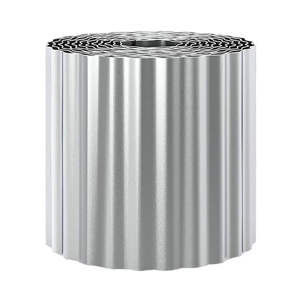 8 x 120 x 0.1 in. Corrugated Garden Edging-Sturdy Metal Landscape Edging for Lawns, Borders & Flower Beds , Silver - Hercitys