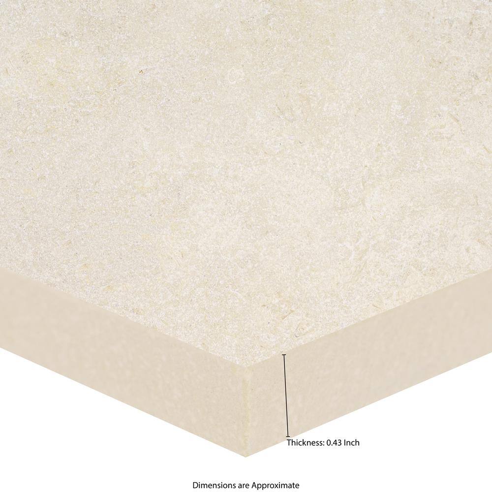 Skye Fossil Pearl 18 in. x 36 in. x 0.43 in. Matte Porcelain Limestone Look Paver Tile (13.5 sq. ft./Case) - Hercitys