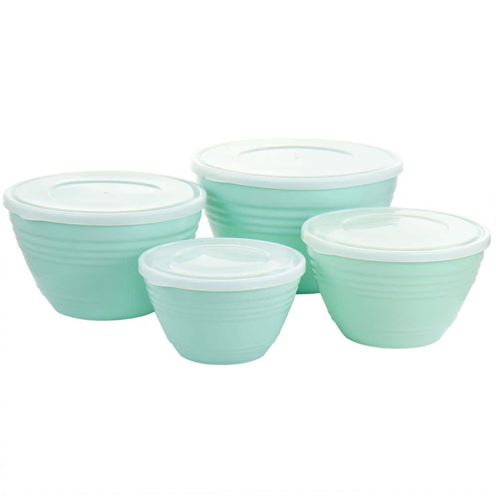 Plastic Storage Bowl Set with Lids 4 Pack - Hercitys