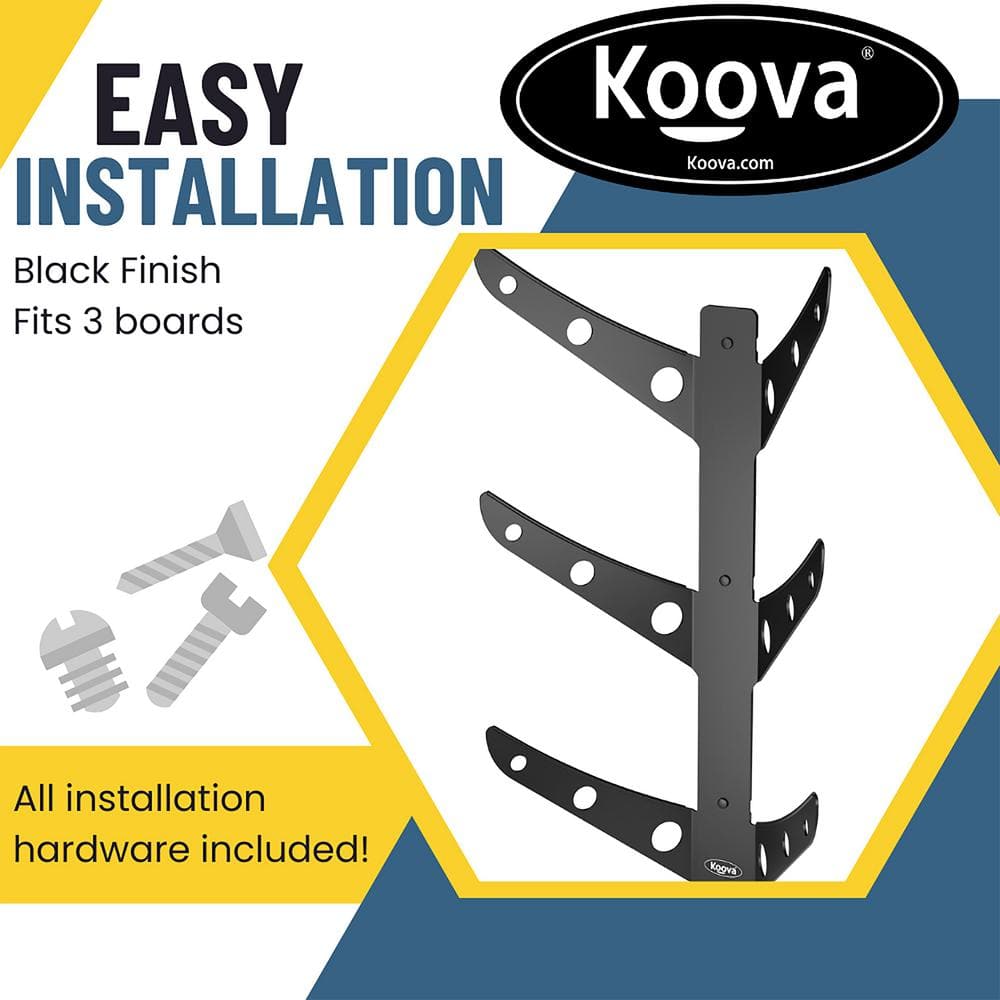 Three Skateboard 150 lbs Wall Mounted Rack Holder - Hercitys