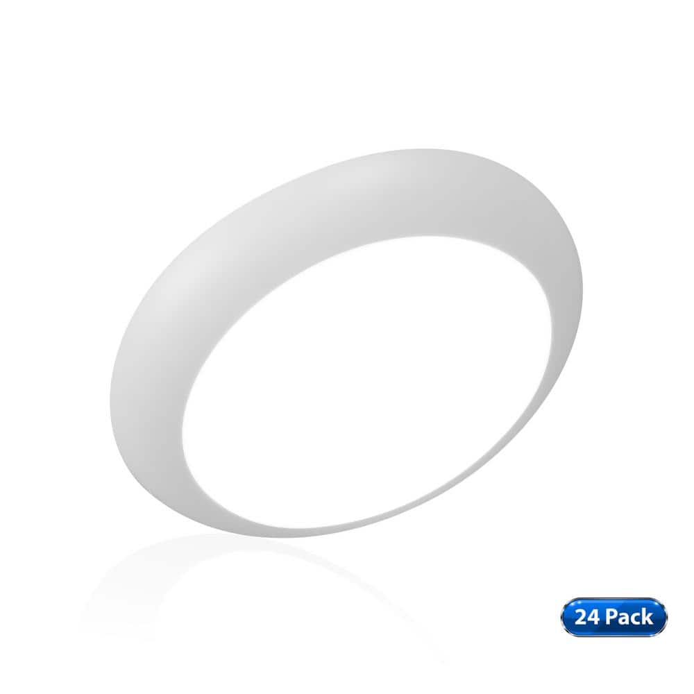 RSD 6 in. White Integrated LED Flush Mount Downlight, 2700K (24-Pack) - Hercitys