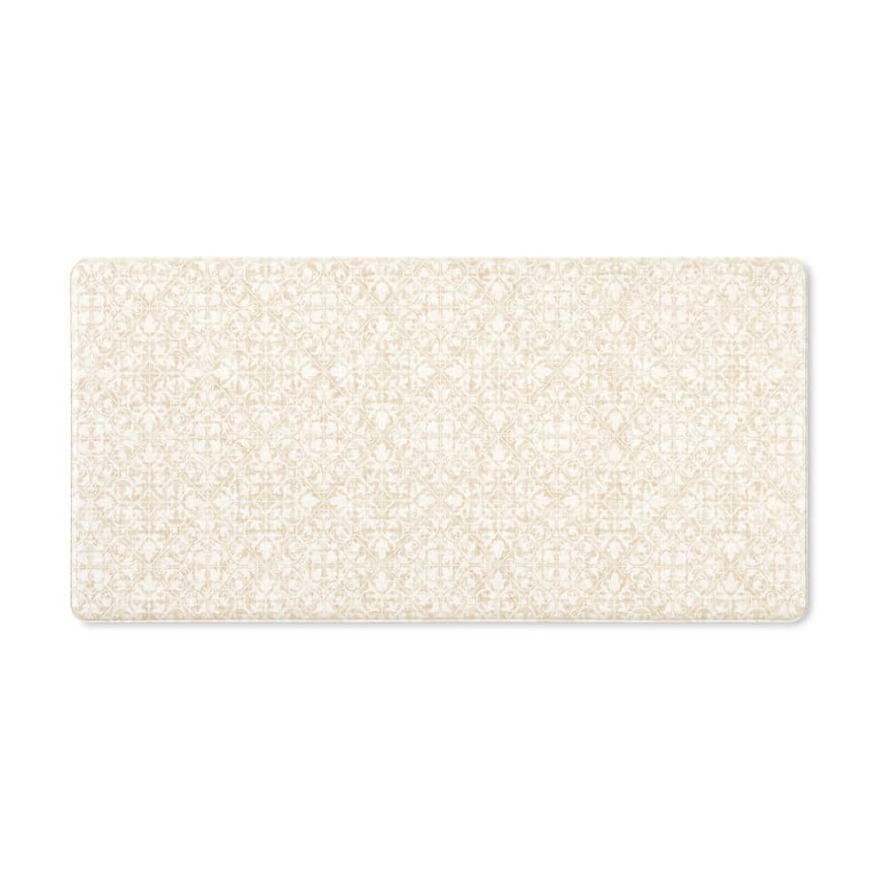 Basic Comfort Plus Vintage Medallion Beige 18 in. x 39 in. Anti Fatigue Mat - Hercitys