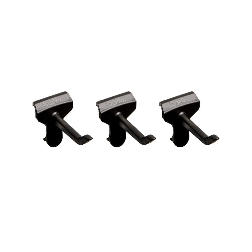Multipurpose Black Hook for Rail System (3-Pack) - Hercitys