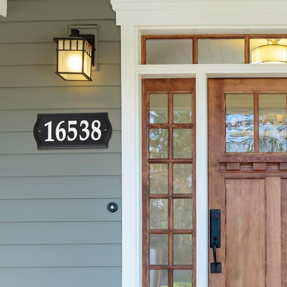 7 in. x 15.5 in. Rectangle Nite Bright Ashland Reflective Address Numbers Sign - Hercitys