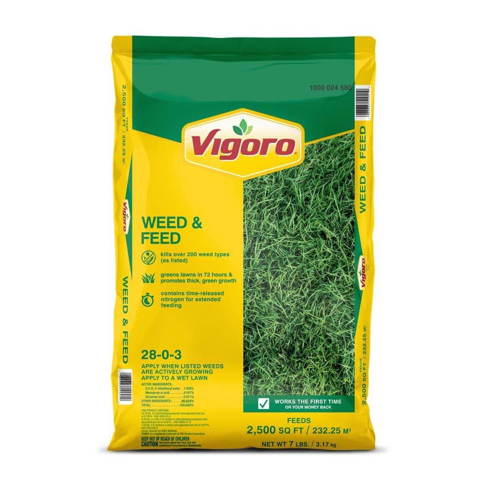 7 lb. 2,500 sq. ft. Spring and Fall Weed and Feed Lawn Fertilizer - Hercitys