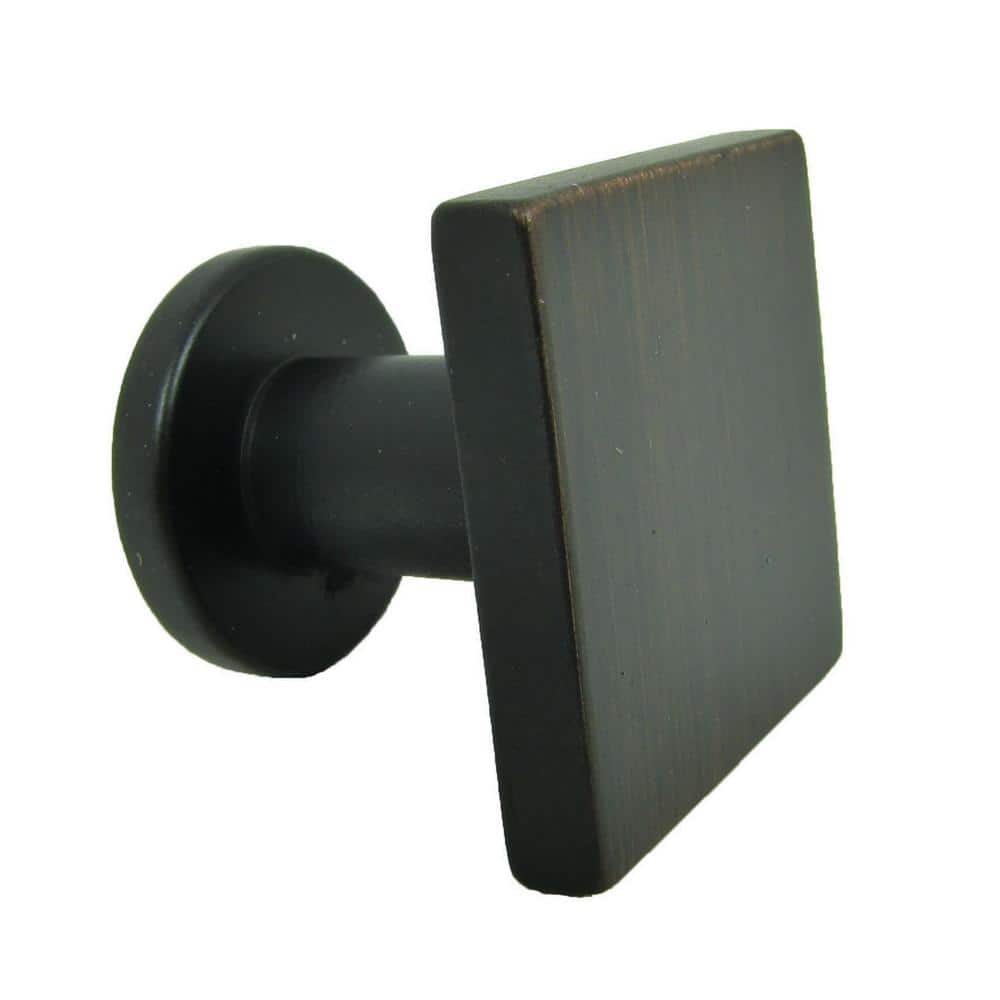 SoHo 1 in. Oil Rubbed Bronze Square Cabinet Knob (10-Pack) - Hercitys