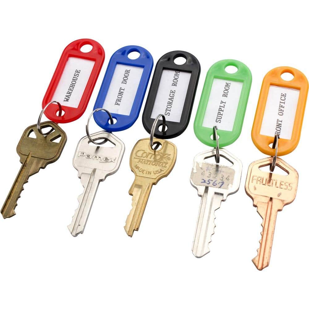 Assorted Multi Color Key Tags (50-Pack) - Hercitys