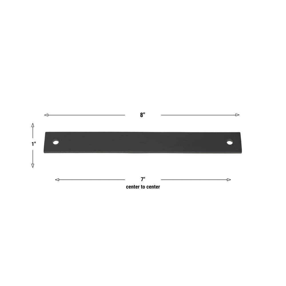 8 in. Squared Cabinet Backplate 7 in. Center to Center, 8342-178-MB - Hercitys