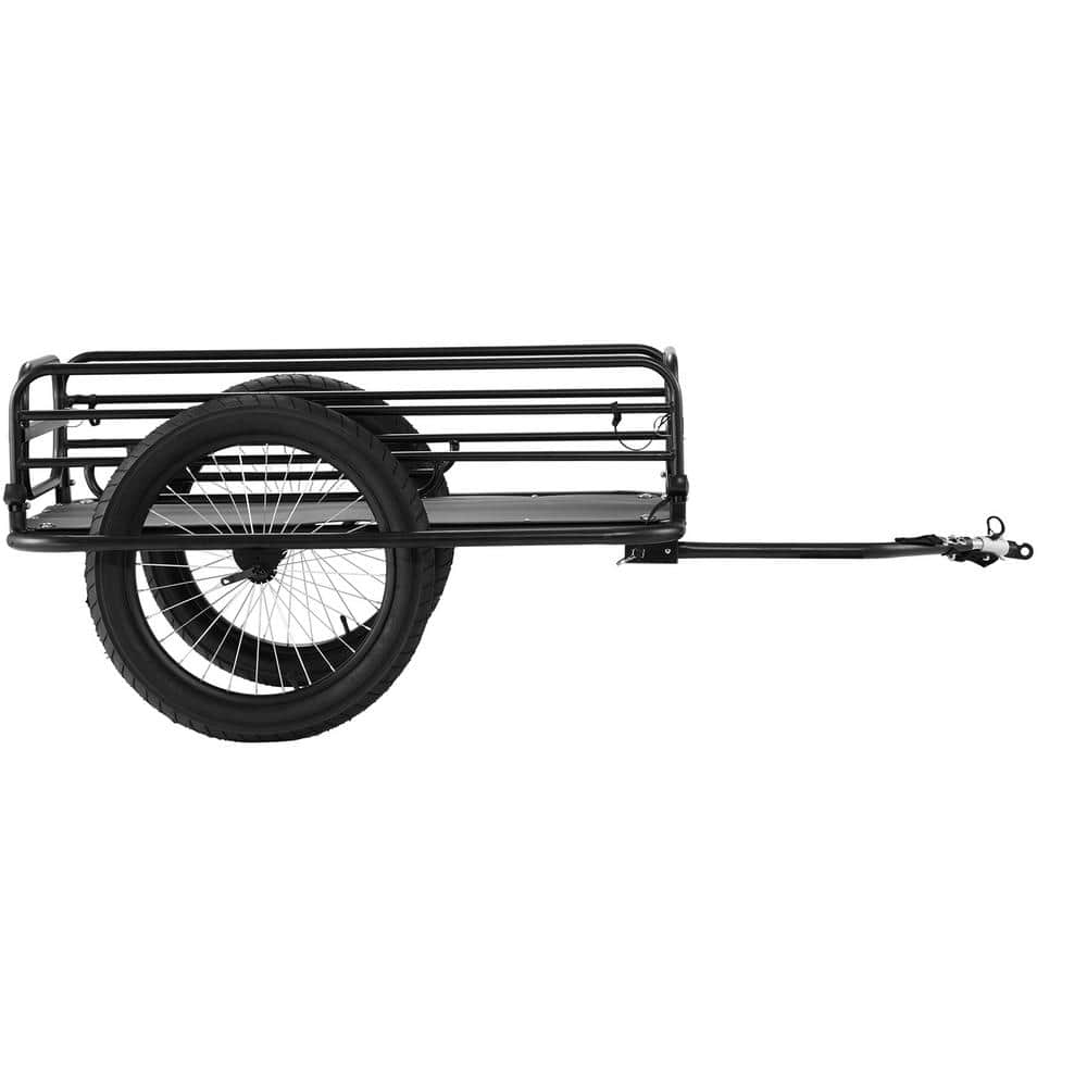 Bike Cargo Trailer, 3.94 cu. ft. Capacity,Heavy-Duty Bicycle Wagon Cart. Metal, Foldable for Compact Storage - Hercitys