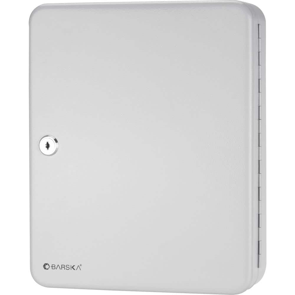 90-Position Steel Key Cabinet with Key Lock, Grey - Hercitys