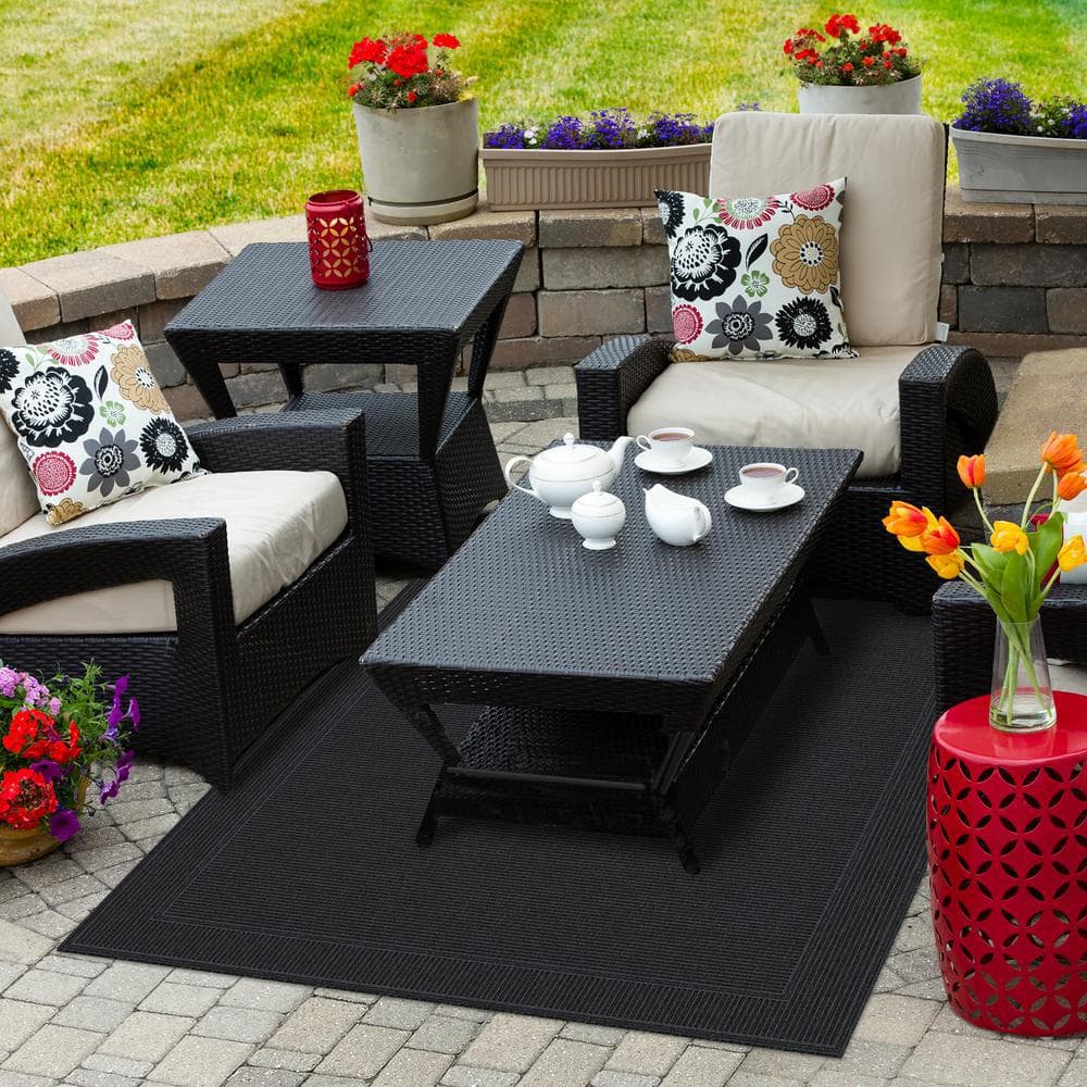 Performance Rib 6 ft x 8 ft Woven Indoor Outdoor Mat - Hercitys