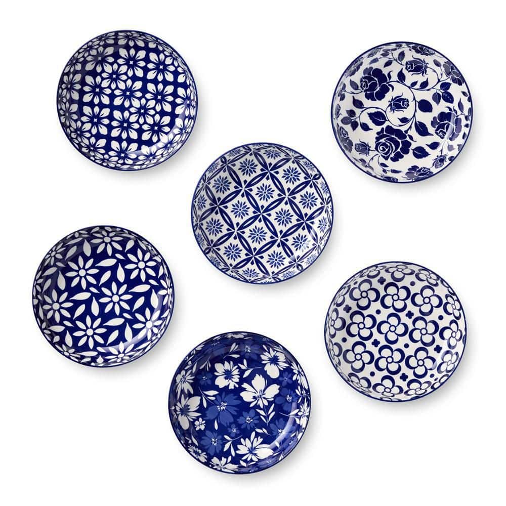 Madison 42 fl. oz. Multi-Colored Porcelain Soup Bowl (Set of 6) - Hercitys