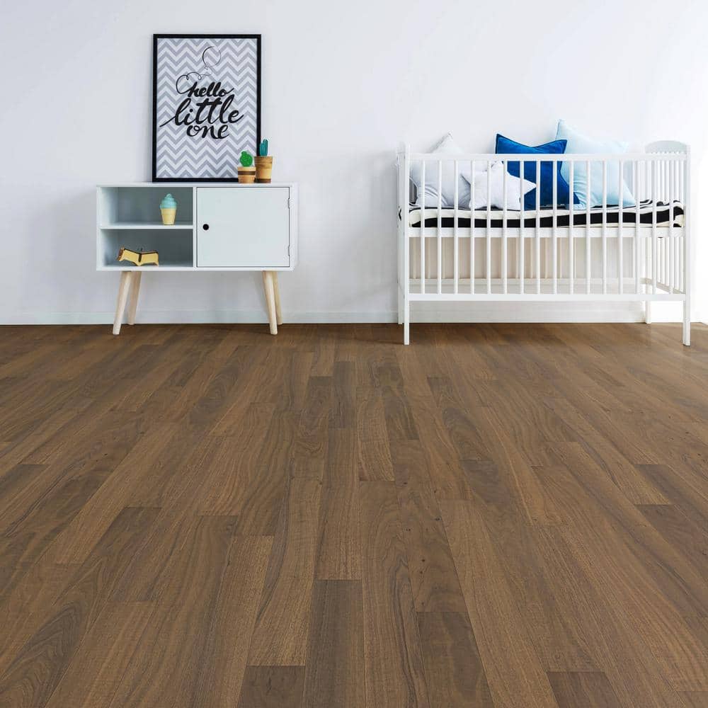 Marseilla Walnut 1/2 in. T x 5 in. W Tongue and Groove Smooth Texture Engineered Hardwood Flooring (26.25 sq. ft./Case) - Hercitys