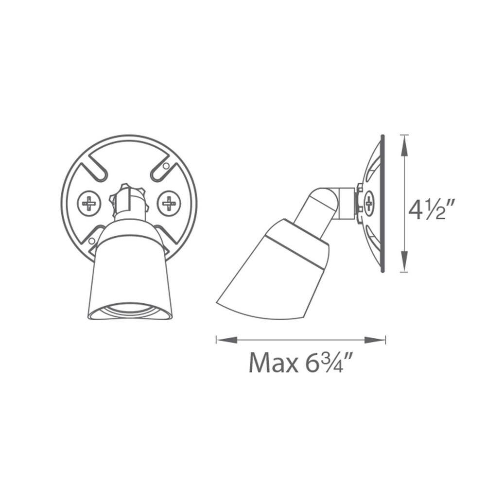 Endurance Single Spot 15-Watt Black Outdoor Integrated LED Spot Light, 3000K - Hercitys