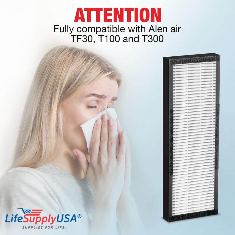 True HEPA Filter Replacement Compatible with Alen TF30 for T100 and T300 Air Purifier - Hercitys
