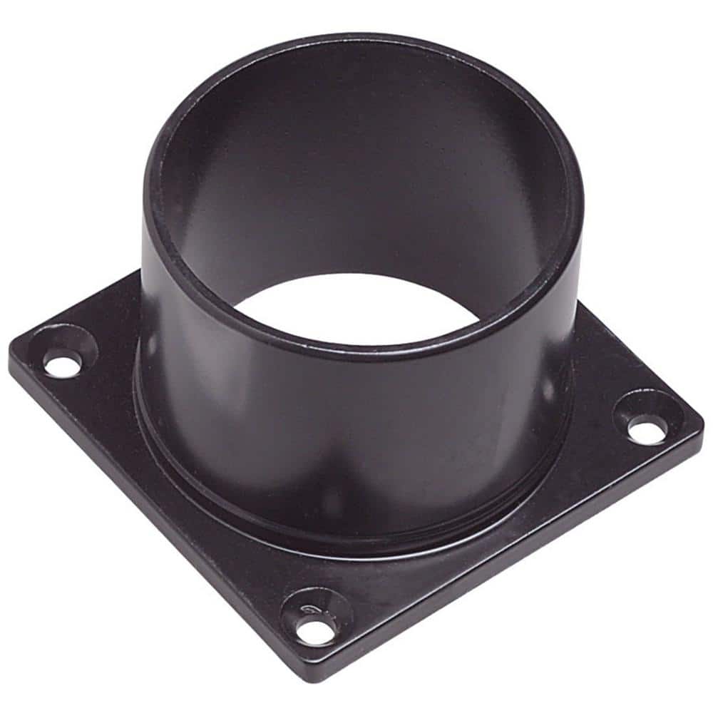 Black Aluminum Outdoor Pier Mount Base Post Base with Standard Fitter dia - Hercitys