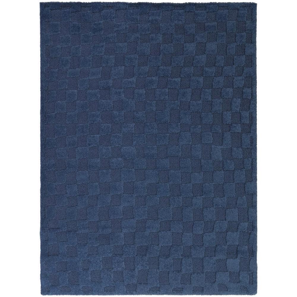 Bingham Blue 5 ft. x 7 ft. Checkered Area Rug - Hercitys