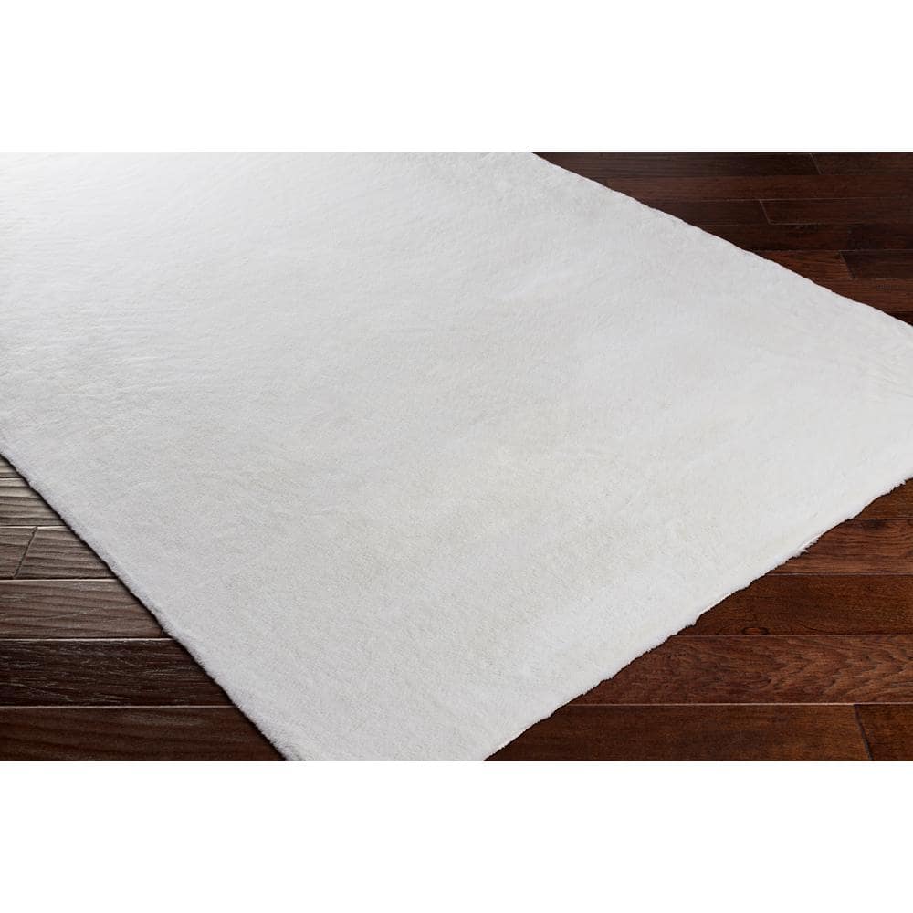 Bazaar Virtue Solid Cream 5 ft. x 7 ft. Area Rug - Hercitys