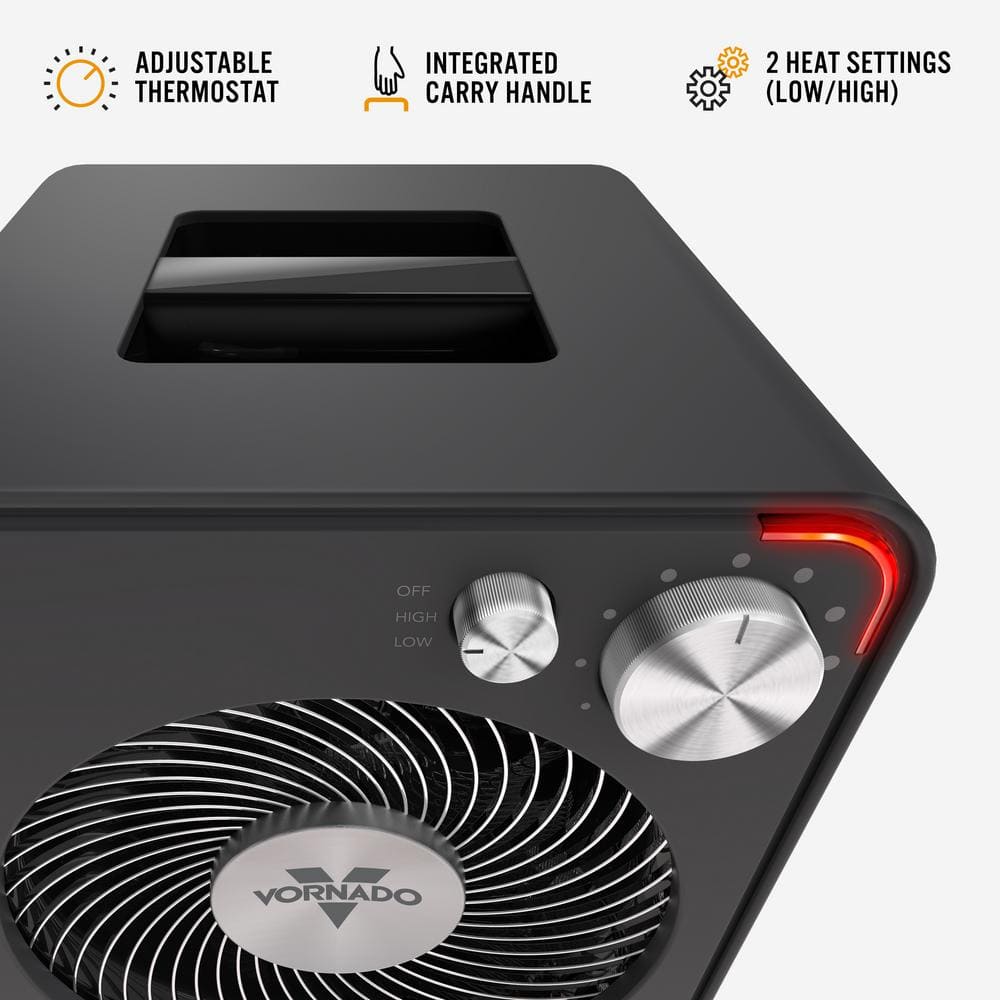 VMHi300 5118 BTU Metal Fan Heater Electric Furnace with Cool-Touch Metal Cabinet, Tip-Over Protection and Auto-Shutoff - Hercitys