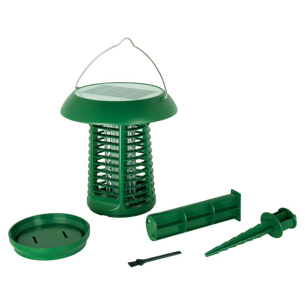 Solar-Powered Insect Zapper, UV Light Lure Low-Voltage Grid Outdoor Flying Pest Control - Hercitys
