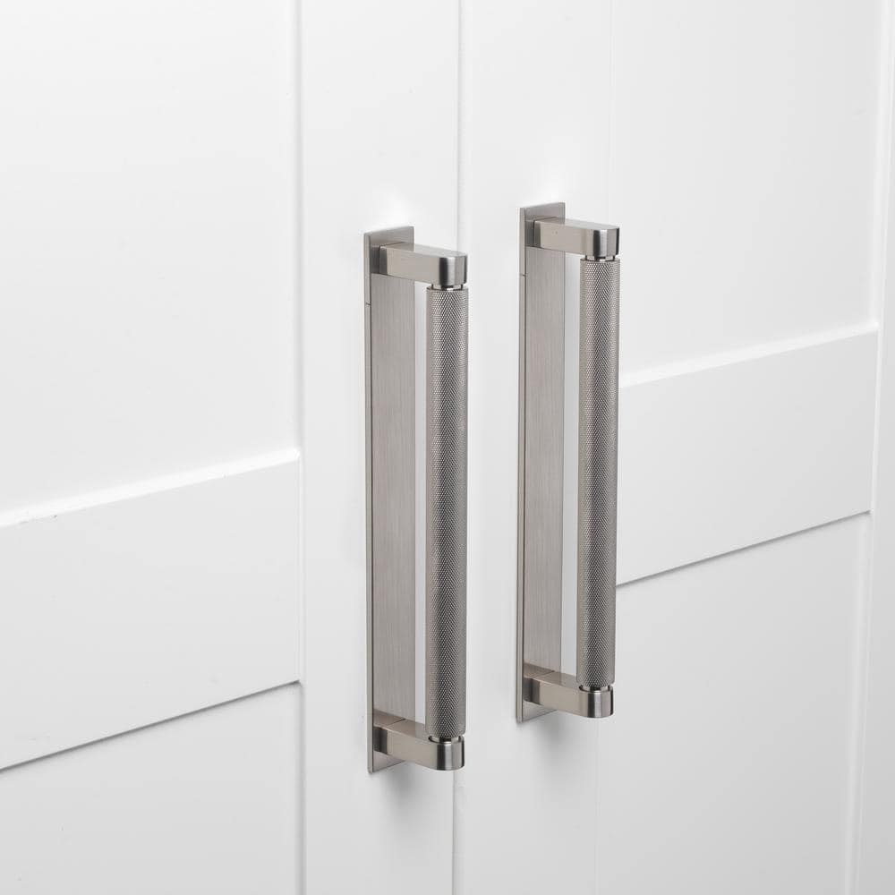 9 in. Squared Cabinet Backplate 7-9/16 in. Center to Center, 9342-192-SN - Hercitys