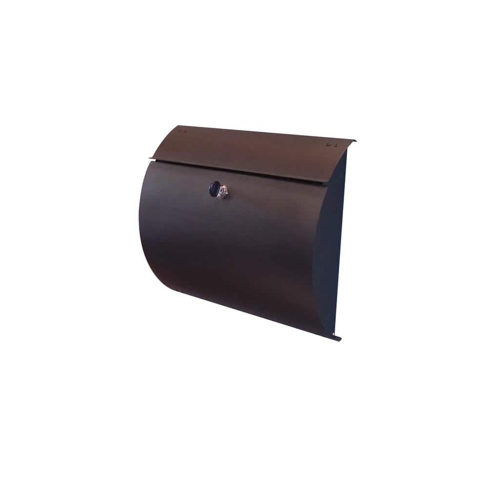 Spira Black Powder Coat Wall Mount Locking Mailbox - Hercitys