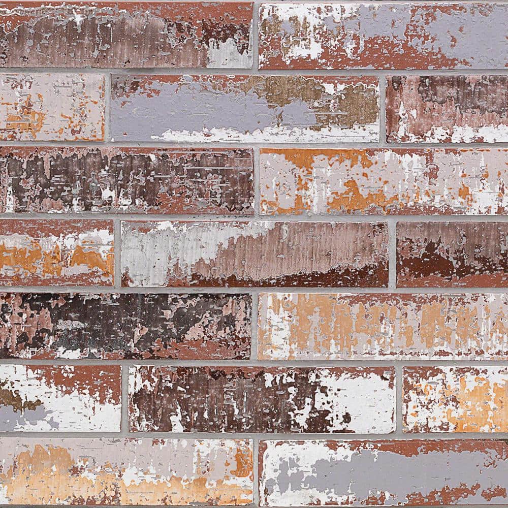 Metro Brick Multi-Color 3 in. x 9 in. x 10mm Natural Clay Subway Wall Tile (30 pieces / 4.65 sq. ft. / box) - Hercitys