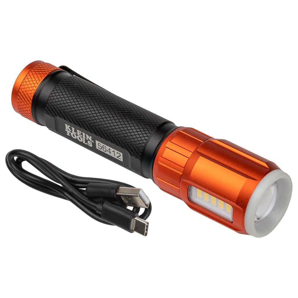Rechargeable LED Flashlight with Worklight, 500 Lumens, 5 Modes - Hercitys