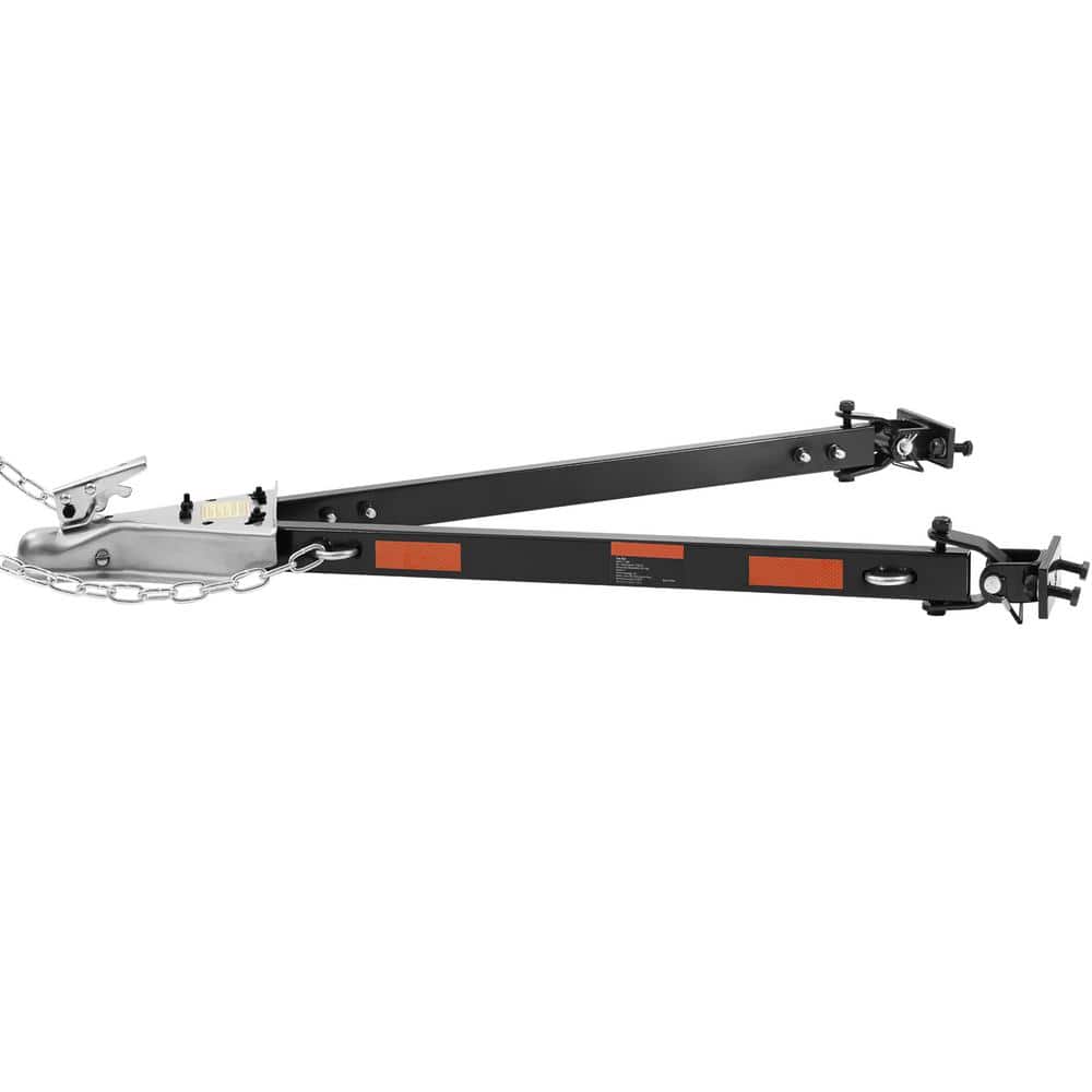 Tow Bar, 5500 lbs. Towing Capacity with Chains, Powder-Coating Alloy Steel Bumper-Mounted Universal Towing Bar - Hercitys