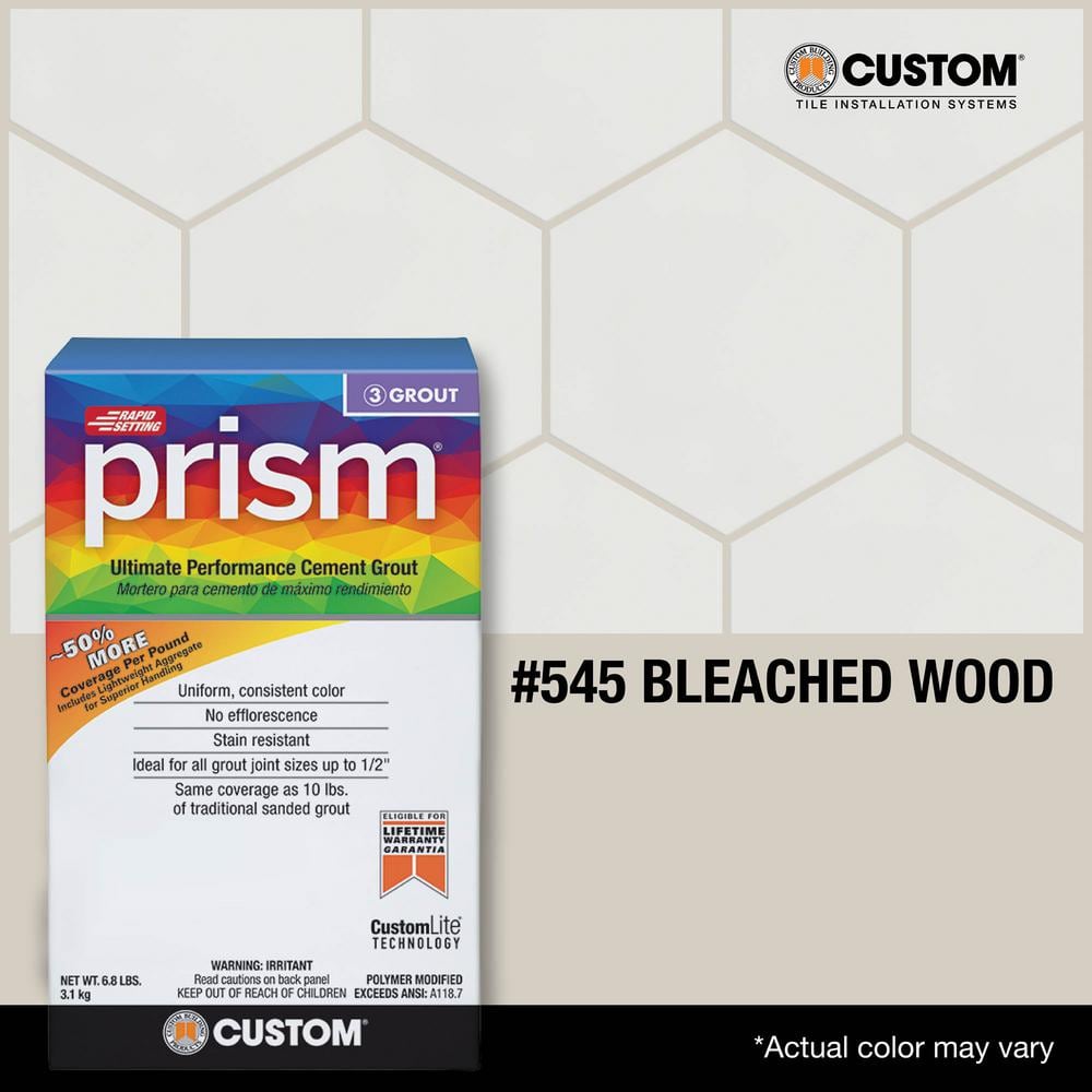 Prism #545 Bleached Wood 17 lb. Ultimate Performance Grout - Hercitys