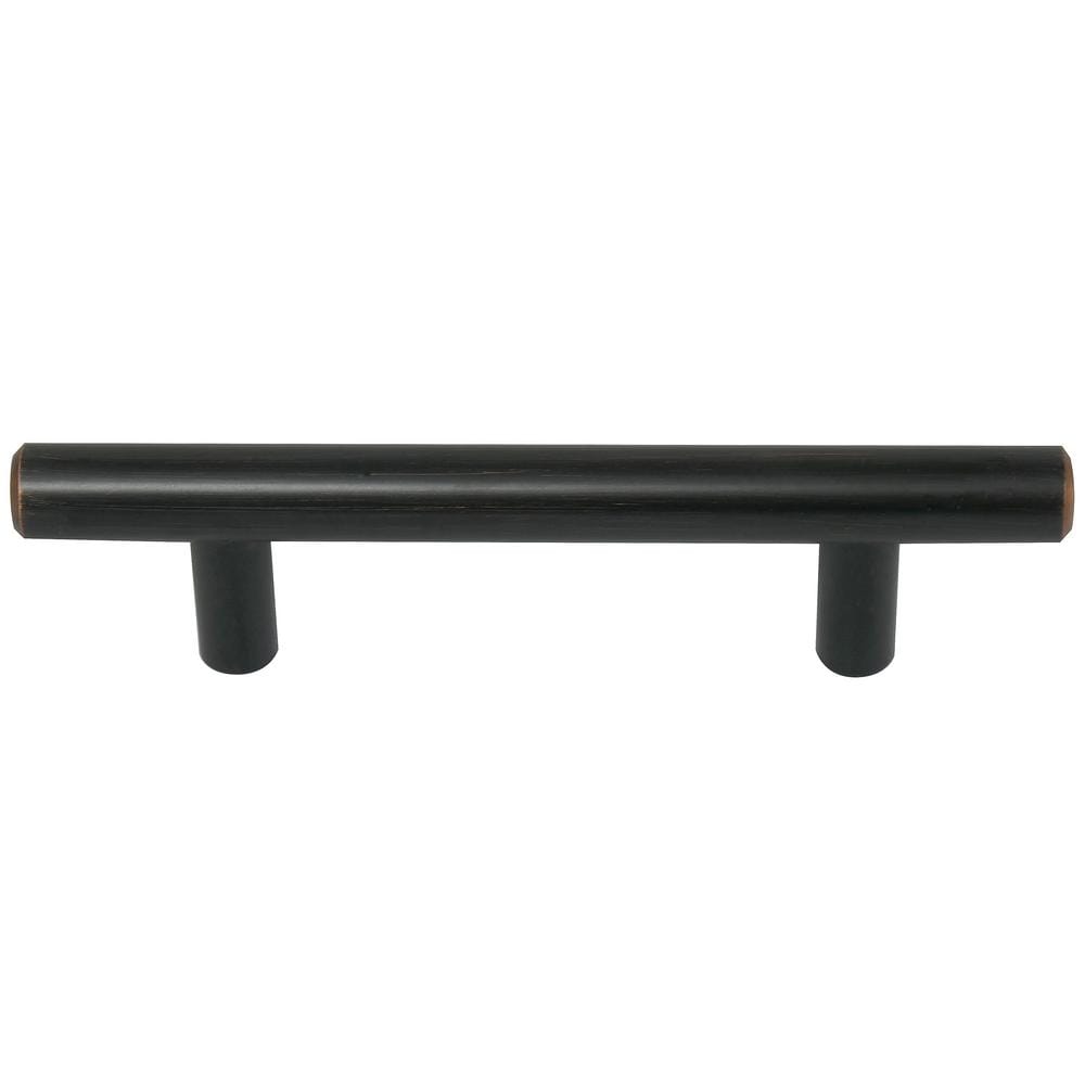 Melrose 8 in. Center-to-Center Oil Rubbed Bronze Bar Pull Cabinet Pull (10-Pack) - Hercitys