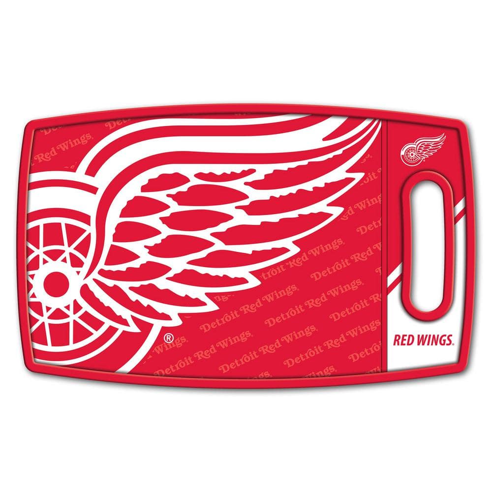 NHL Detroit Red Wings Logo Series Cutting Board 9in x 0.5in- Rectangle- Manufactured Wood and polypropylene - Hercitys
