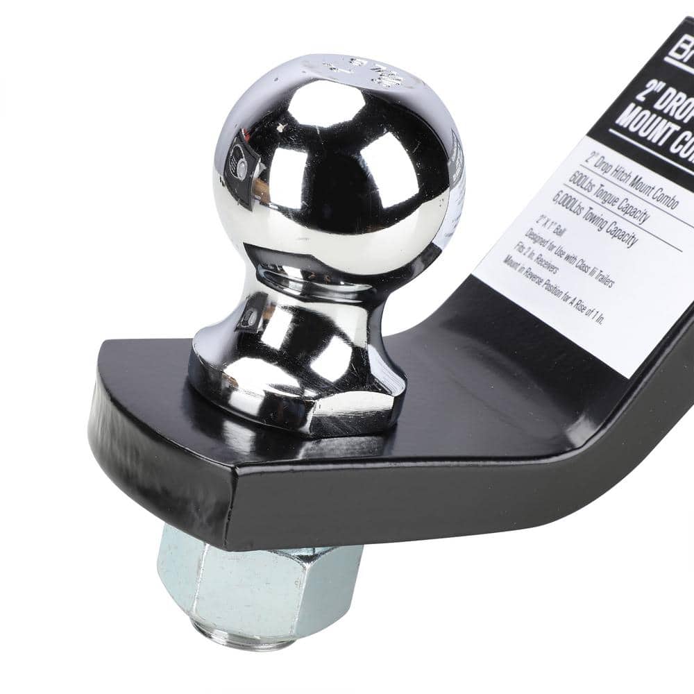6000 lbs. Trailer Hitch Mount with 2 in. Ball and Pin, Fits 2 in. Receiver - Hercitys