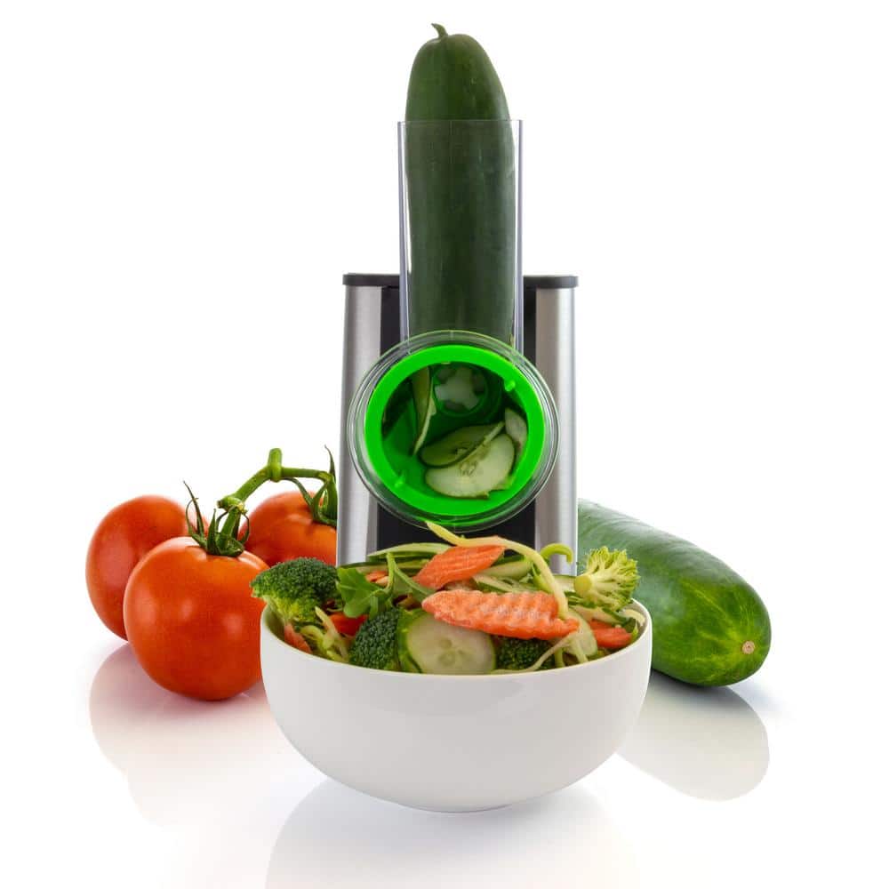 Stainless Steel Electric Salad Maker, Salad Shooter, Shredder, Slicer, Chopper and Shooter - Hercitys