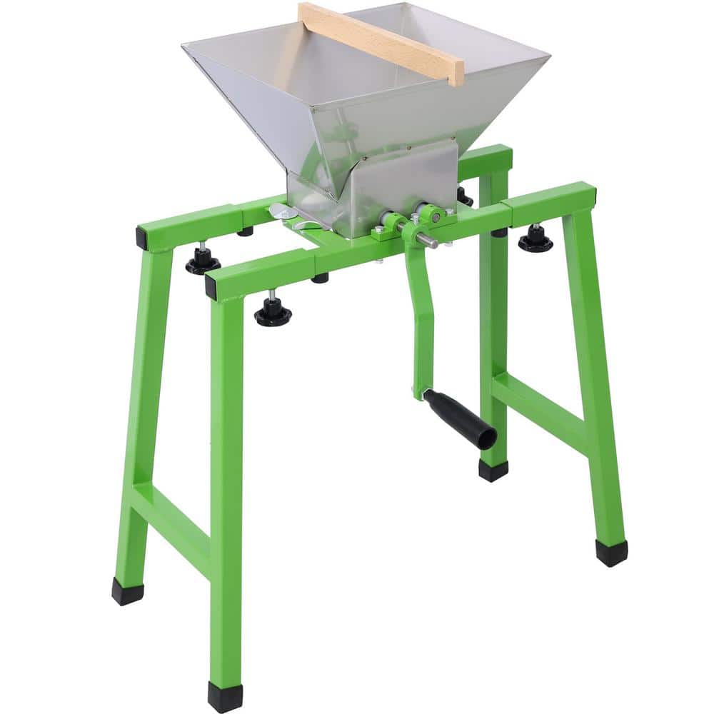 7L Manual Juicer Grinder with stand, Portable Fruit crusher with wheel Stainless Steel fruit Scratter Pulper - Hercitys