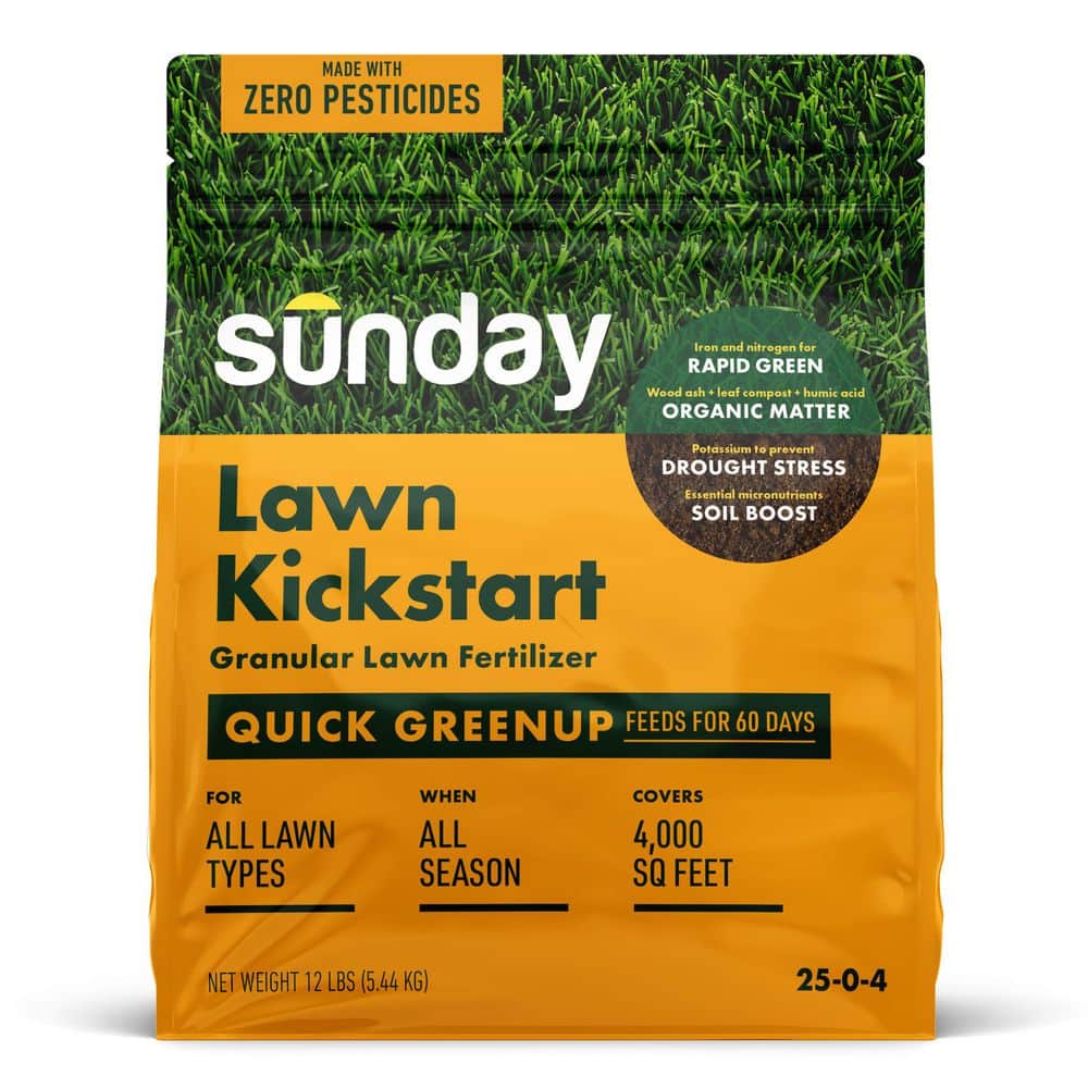 Lawn Kickstart 12lbs. 4,000 sq. ft. Dry Lawn Fertilizer for All Grass Types (24-0-4) - Hercitys