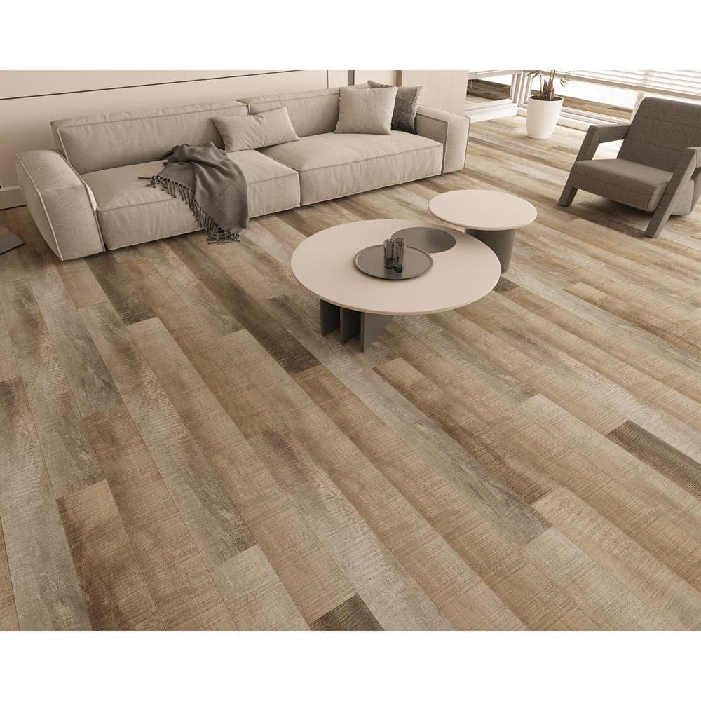 Summa Refined Brass 14 mm T x 7.75 in. W HDF Waterproof AC5 Click Lock Laminate Wood Flooring (23.09 sq. ft./case) - Hercitys