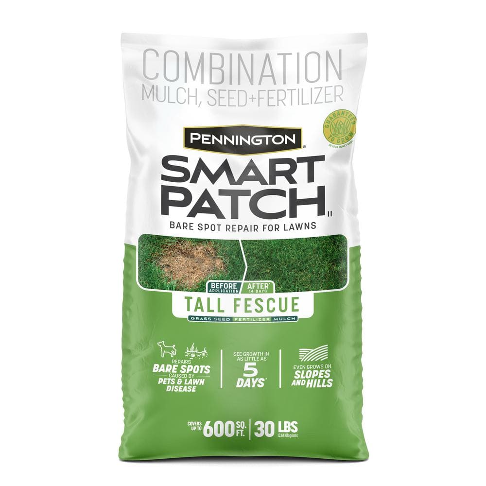 Smart Patch Tall Fescue 30 lb. 600 sq. ft. Grass Seed Bare Spot Repair with Mulch and Fertilizer - Hercitys