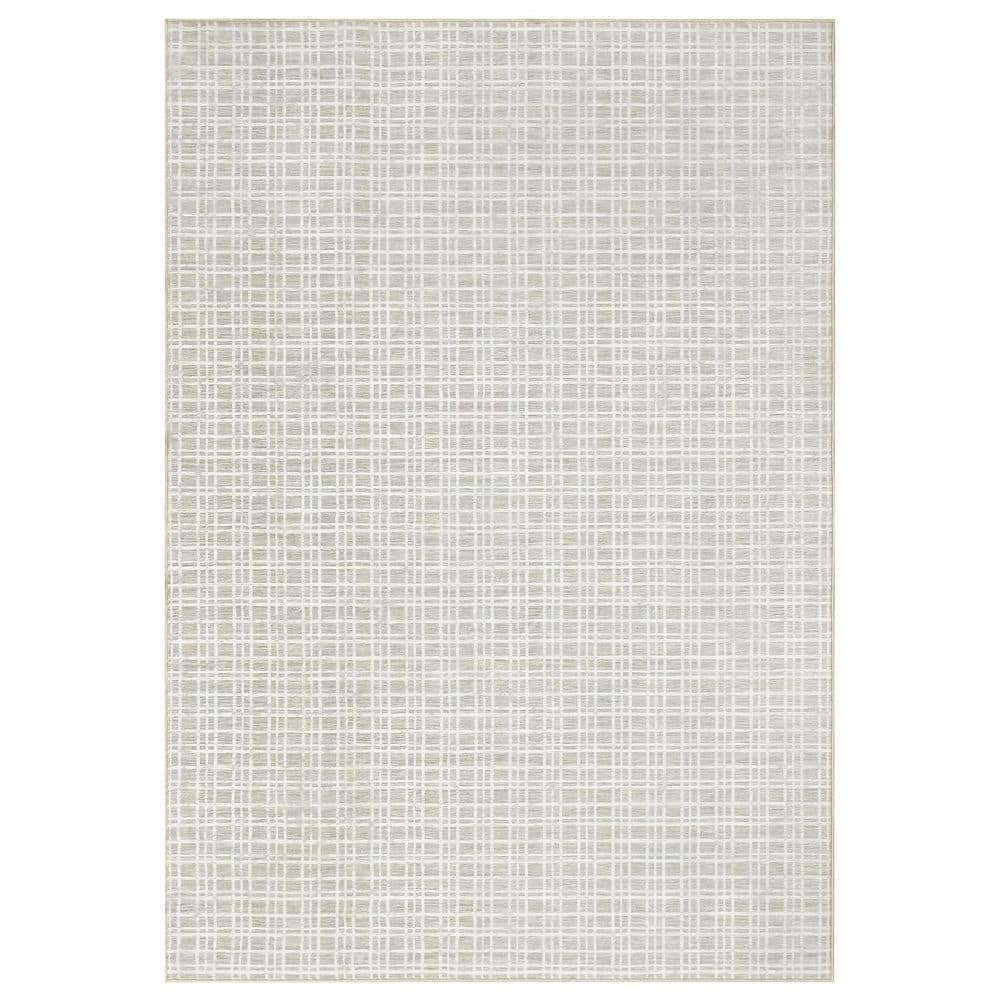 Modern Green, 5 ft. x 7 ft. Geometric Indoor Non-Slip Carpet Machine Washable Carpet Low Pile Foldable Carpet Area Rug - Hercitys