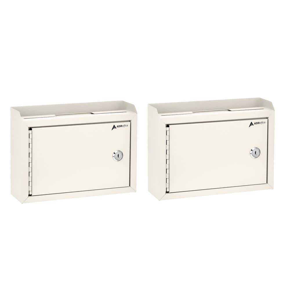 Wall Mountable Medium Size Steel Multi-Purpose Suggestion Drop Box Mailbox (2-Pack) - Hercitys