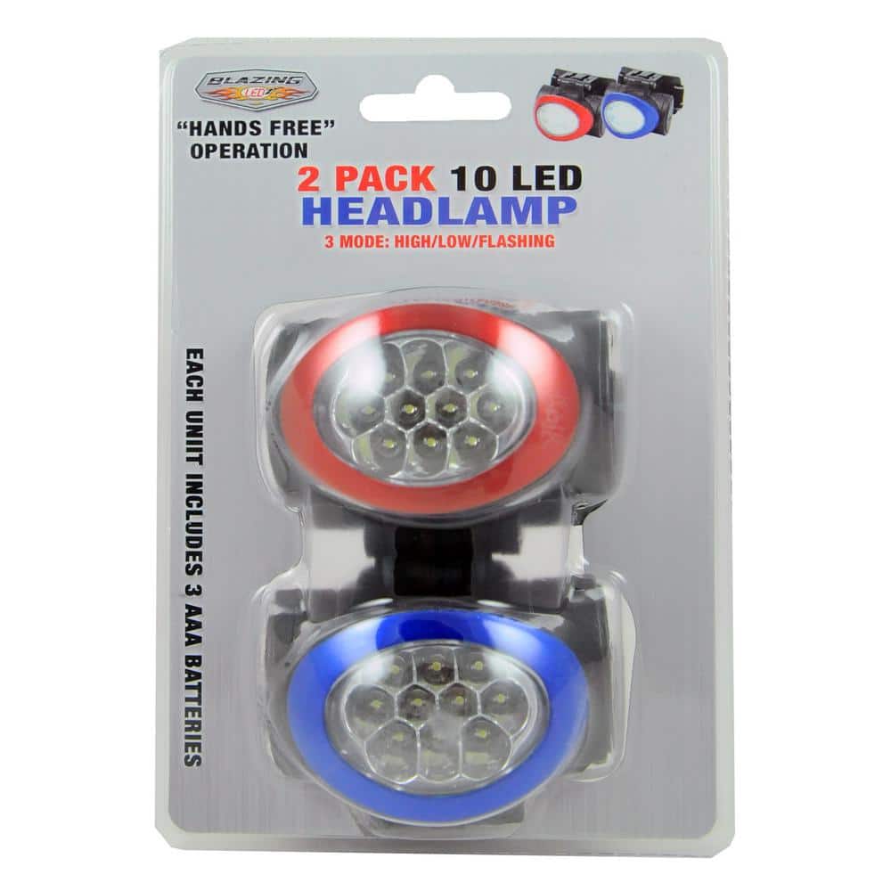 Battery Operated 10 LED Headlamp (2-Pack) - Hercitys