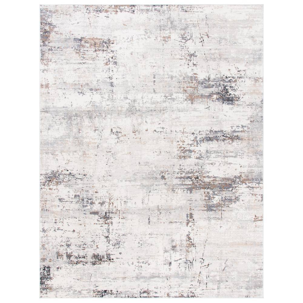 Amelia Ivory/Gray 9 ft. x 12 ft. Abstract Area Rug - Hercitys