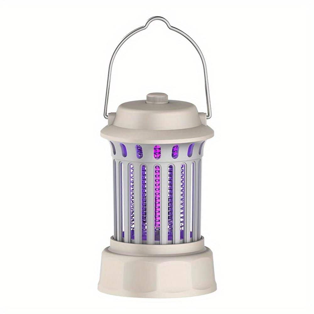 Chargeable Electric UV Mosquito Killer Lamp Pest Fly Trap Catcher Harmless Odorless Noiseless Bug Zapper-Sliver Plating - Hercitys