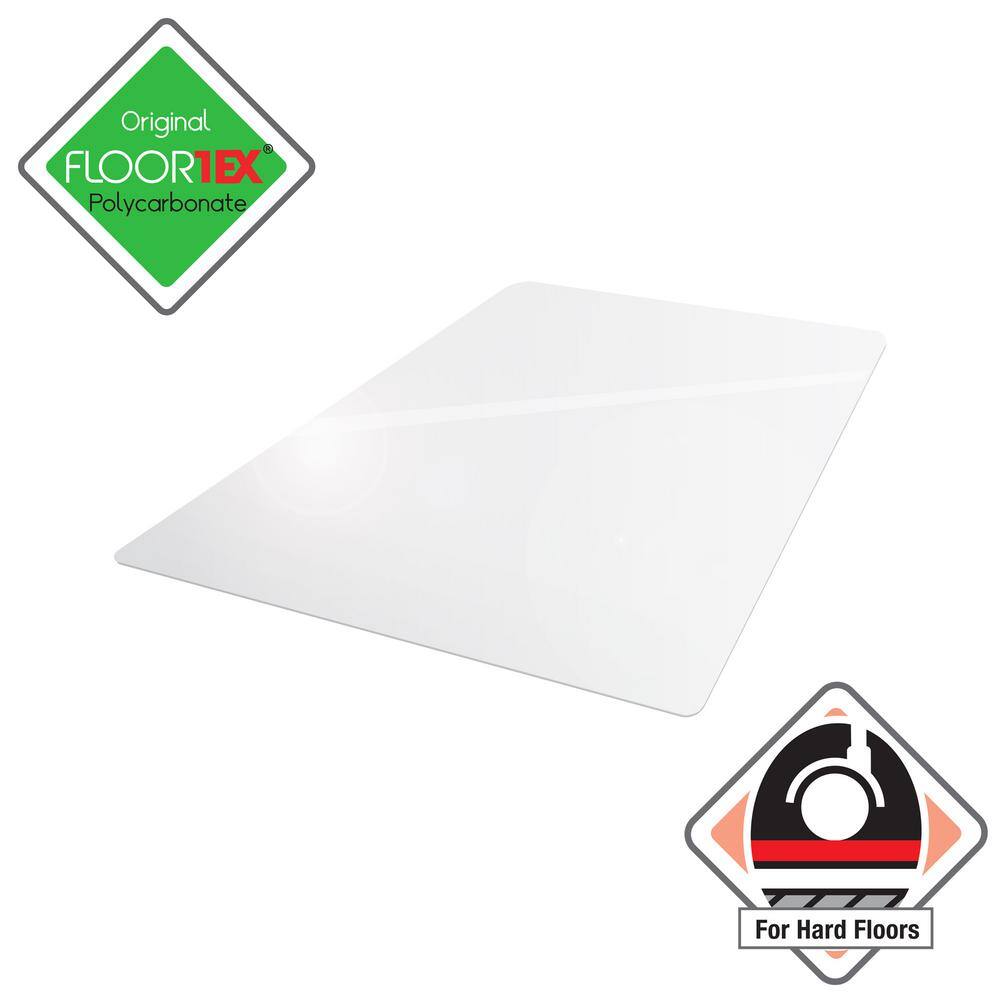 Valuemat Plus Clear 48 in. x 60 in. Polycarbonate Rectangular Indoor Chair Mat for Hard Floor - Hercitys