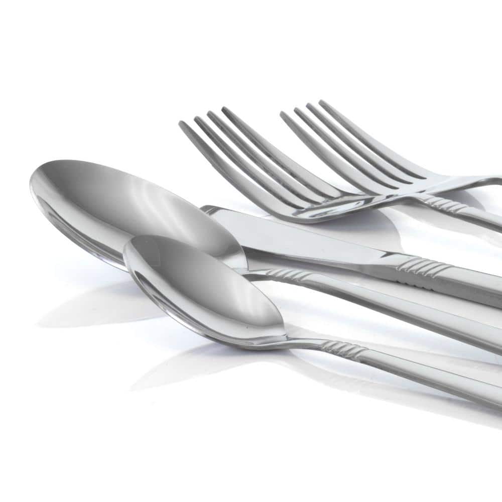 Cravat 20-Piece Silver Stainless Steel Flatware Set (Service for 4) - Hercitys
