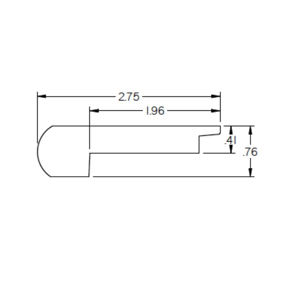 Jesaja 0.375 in. T x 2.78 in. W x 78 in. L Hardwood Stair Nose - Hercitys