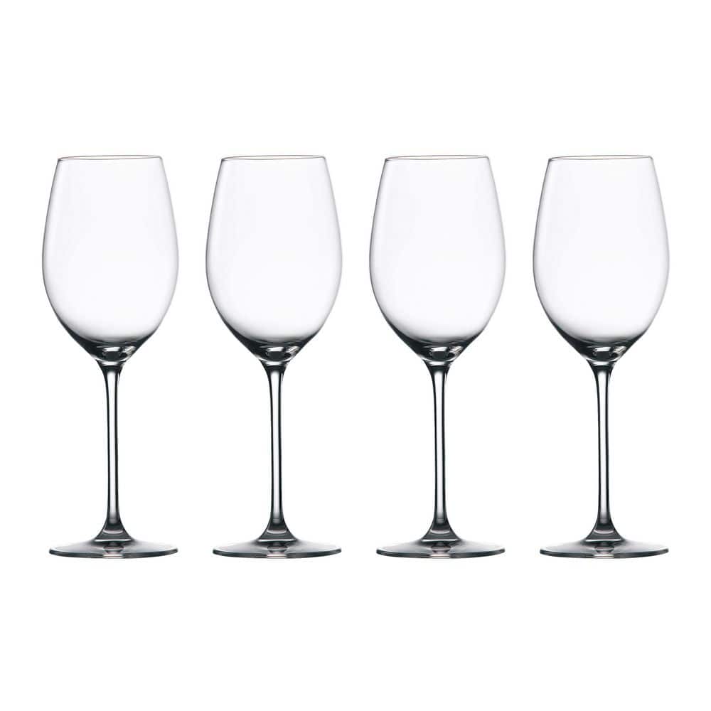 Moments 12.8 oz Clear White Wine Glasses Set of 4 - Hercitys